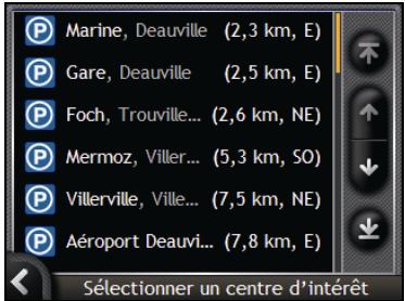 NAVMAN N-SERIES - Comment trouver l'aire destationnementla plus proche? - 2