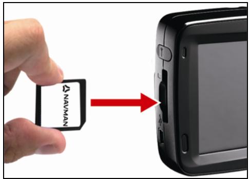 NAVMAN N-SERIES - Comment introduire une carte mémoire ? - 1