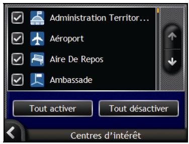 NAVMAN N-SERIES - Comment activer les Centres d'intérêt ? - 6