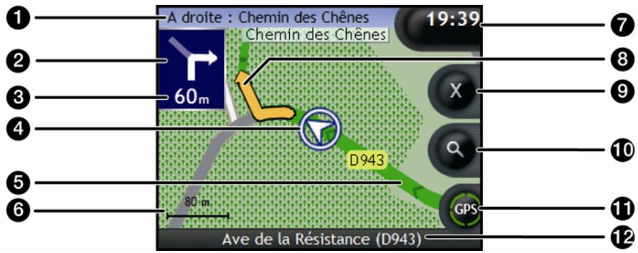 NAVMAN N-SERIES - Écran Carte en 2D - 1