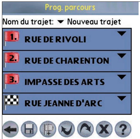 NAVMAN PALM - Créer un trajet - 1