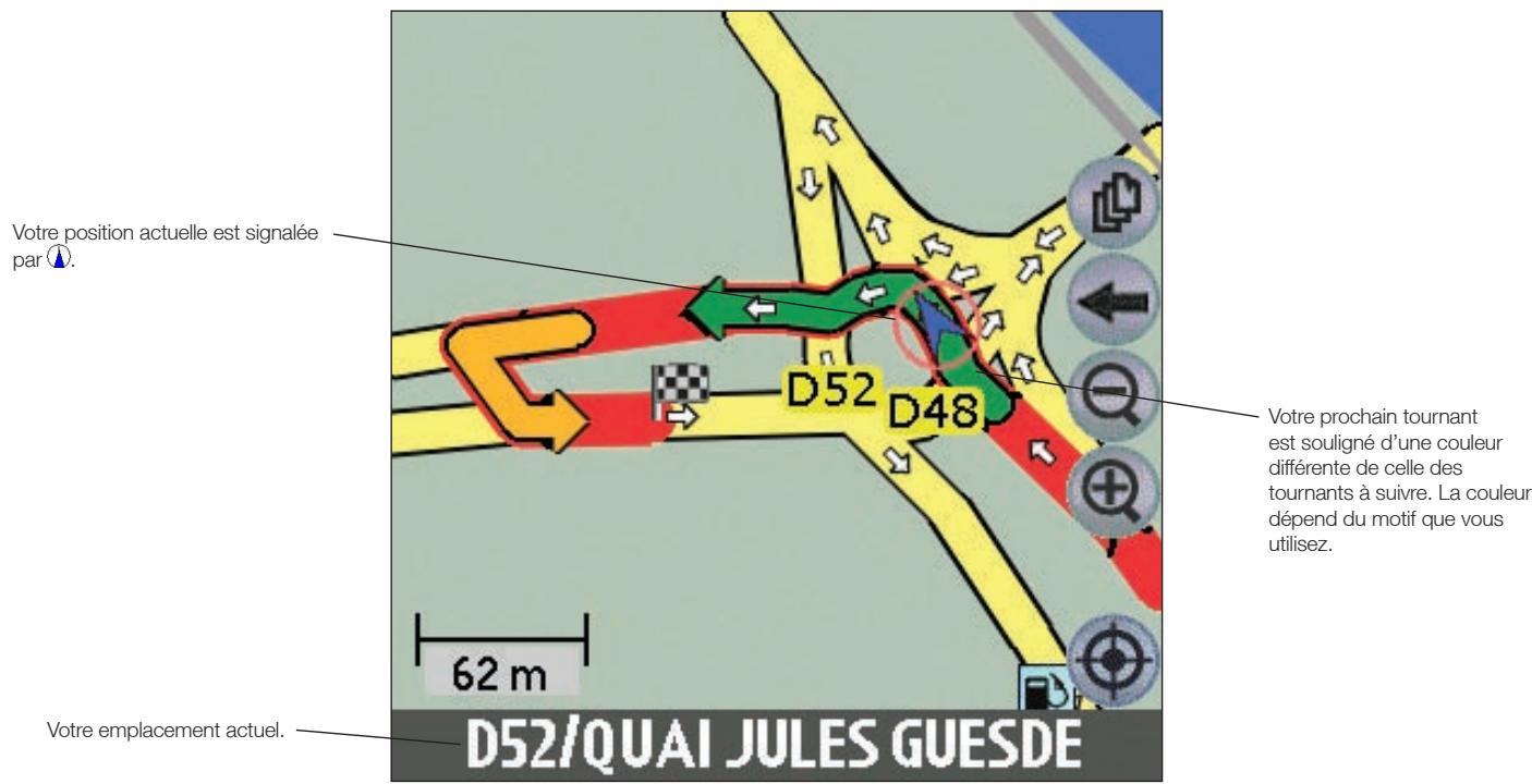 NAVMAN PALMSMARTSTV3 - Ecran de consultation de la carte - 1
