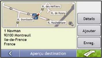 NAVMAN S-SERIES - Utilisation de l'écran Recherche de la destination - 3