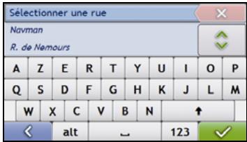 NAVMAN S-SERIES - Cherchez le nom et le numéro de rue - 1