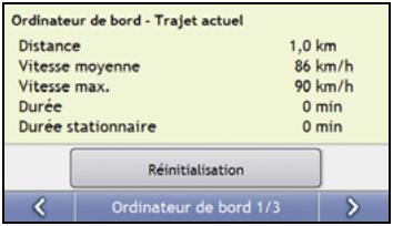 NAVMAN S-SERIES - Comment visualiser les statistiques du trajet en cours ? - 2