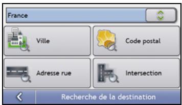 NAVMAN S-SERIES - Ouvrez l'écran Recherche de la destination - 4