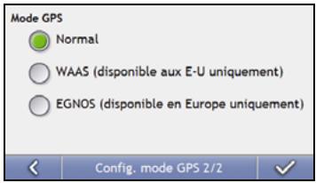 NAVMAN S-SERIES - Configuration du mode GPS - 2