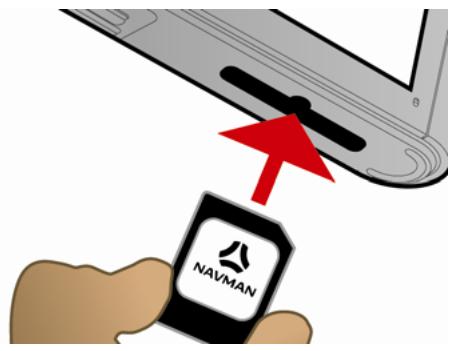 NAVMAN S-SERIES - Comment introduire une carte mémoire ? - 1