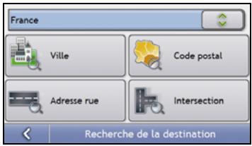 NAVMAN S-SERIES - Ouvrez l'écran Recherche de la destination - 4