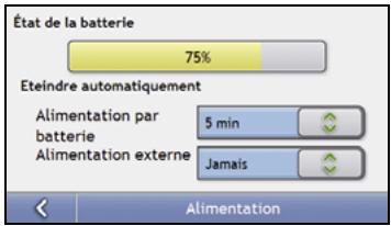 NAVMAN S-SERIES - Comment surveiller le niveau de chargement de la batterie ? - 1