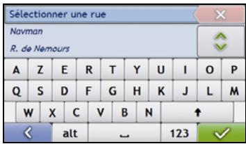 NAVMAN S-SERIES - Cherchez le nom et le numero de rue - 1