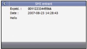 NAVMAN S-SERIES - Réception d'un message - 1