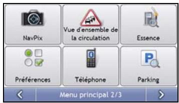 NAVMAN S-SERIES - Écran Menu principal - 3