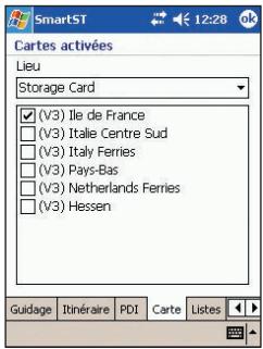 NAVMAN SMART 2005 - Paramètres de Cartes activées - 1