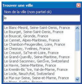 NAVMAN SMART 2005 - Trouver une ville - 1