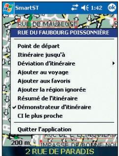 NAVMAN SMART 2005 - Utilisation de l'écran Carte en 2D pour programmer un itinétaire - 1