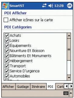 NAVMAN SMART 2005 - Paramètres de centres d'intérêt (CI) - 1