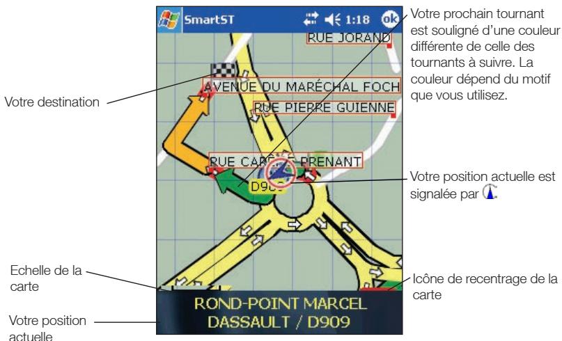 NAVMAN SMARTST 2005 - Ecran Carte en 2D - 1