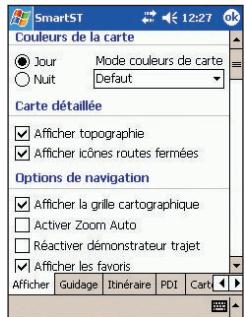 NAVMAN SMARTST 2005 - Paramètres d'affichage - 1
