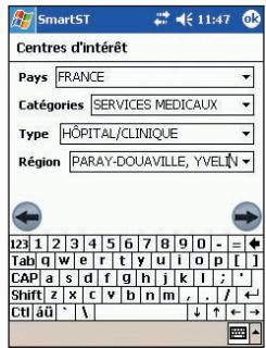 NAVMAN SMARTST 2005 - Se rendre à un centre d'intérêt (CI) - 1