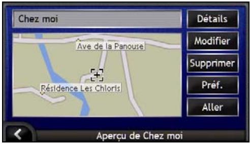 NAVMAN ICN 700 - Option 2 - A partir de l'écran Destinations favorites - 4