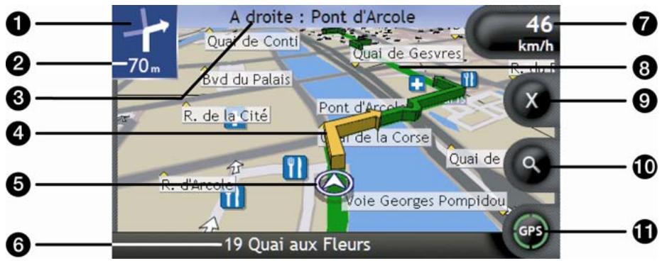 NAVMAN ICN 700 - Ecran Carte en 3D - 1