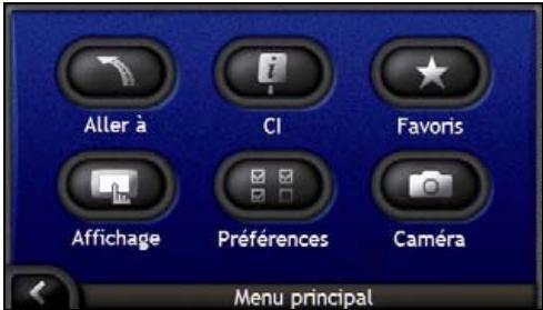 NAVMAN ICN 700 - Ecran Menu principal - 1