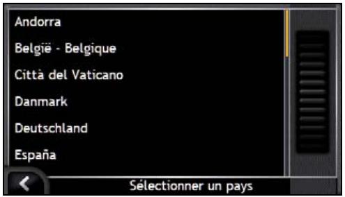 NAVMAN ICN 700 - Sélectionnez le pays - 1