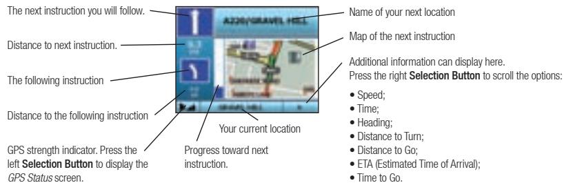NAVMAN ICN320 - Next Instruction Screen - 1