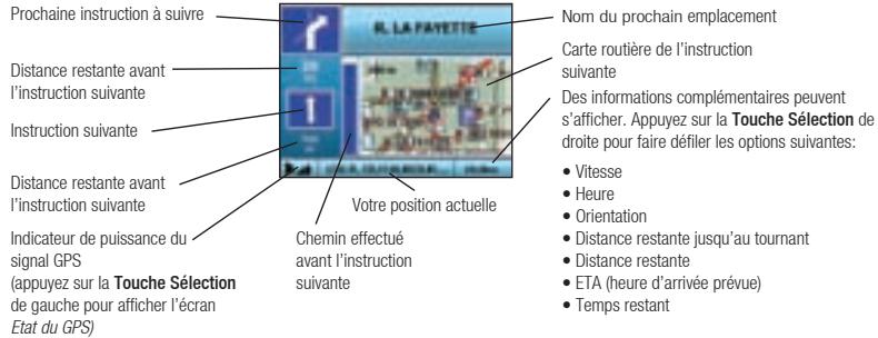 NAVMAN ICN320 - Écran instruction suivante - 1