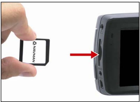 NAVMAN ICN700 - Comment introduire une carte mémoire ? - 1