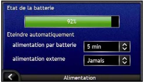 NAVMAN ICN700 - Comment surveiller le niveau de puissance de la pile? - 1