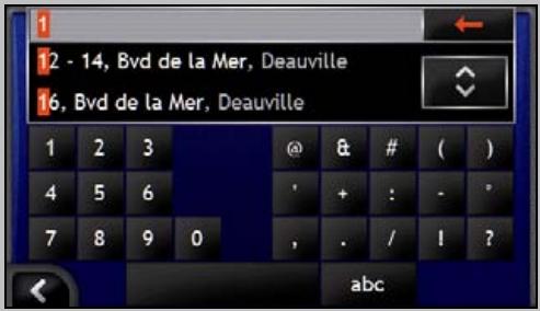 NAVMAN ICN700 - Utilisation de l'écran Clavier - 1