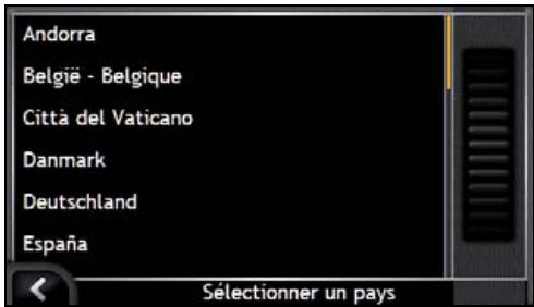 NAVMAN ICN700 - Sélectionnéz le pays - 1