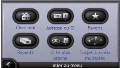 NAVMAN ICN700 - Ecran Menu Aller à - 1