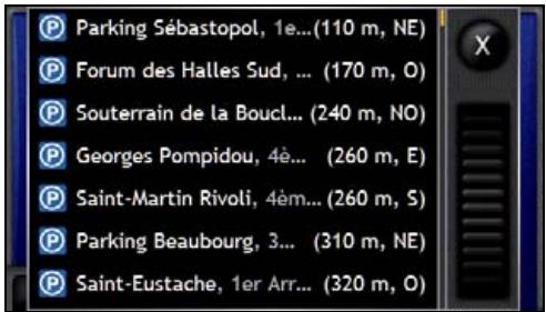 NAVMAN ICN700 - Comment trouver l'aire destationnementla plus proche? - 3