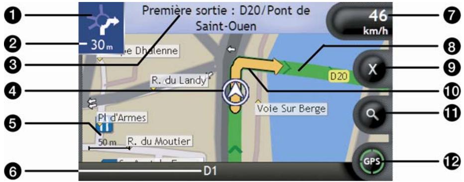 NAVMAN ICN700 - Ecran Carte en 2D - 1