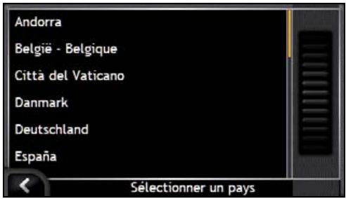 NAVMAN ICN700 - Sélectionnez le pays - 1