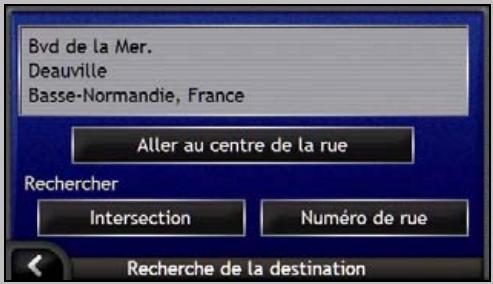 NAVMAN ICN700 - Utilisation de l'écran Recherche de la destination - 1