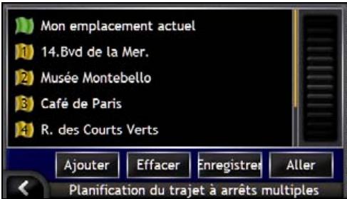 NAVMAN ICN700 - Comment ignorer un point de cheminement au cours d'un trajet à arrêts multiples ? - 3