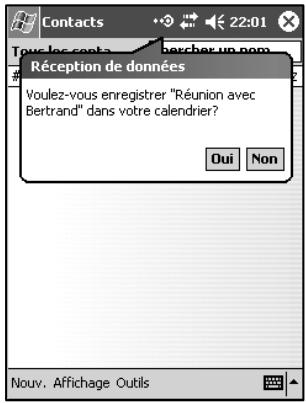 NAVMAN PIN570 - Transfert des rendez-vous par infrarouge - 1