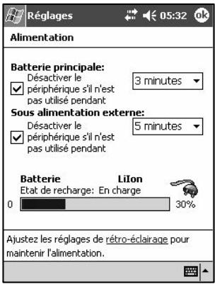 NAVMAN PIN570 - Etat de l'alimentation batterie - 1