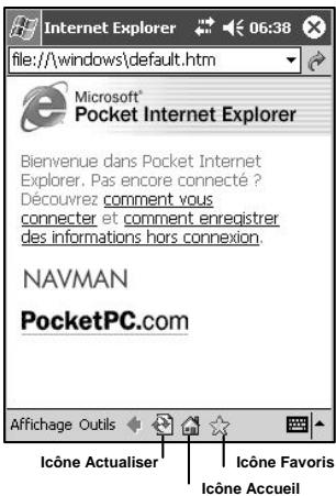 NAVMAN PIN570 - Utilisation de Pocket Internet Explorer - 1