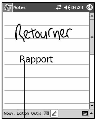 NAVMAN PIN570 - Pour convertir du texte manuscrit en texte dactylographié : - 2