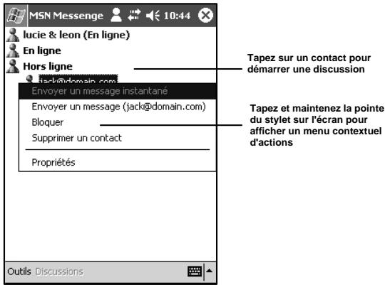 NAVMAN PIN570 - Travail avec les contacts - 1