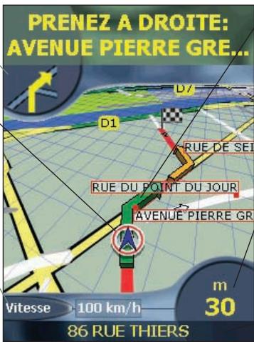 NAVMAN SPIN 100 - Ecran Carte en 3D - 1
