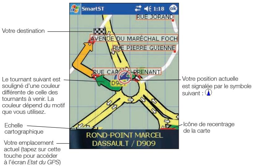 NAVMAN SPIN 100 - Ecran Carte en 2D - 1