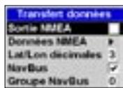 NAVMAN 8120 - Options du menu Paramétrage - 14