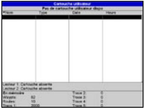 NAVMAN 8120 - Enregistrer les données de l'Instrument sur la cartouche utilisateur - 1