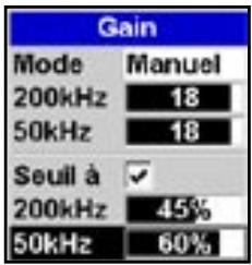 NAVMAN 8120 - La fenetre Gain - 1